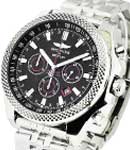 Bentley Barnato Chronograph in Steel On Bracelet with Black Dial