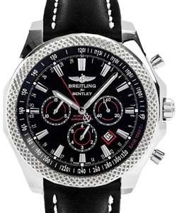 Bentley Barnato Chronograph Men's Automatic in Steel ON Black leather Strap with Black Dial