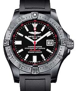Avenger Seawolf Chrono Automatic in Steel On Black Rubber Strap with Black Dial