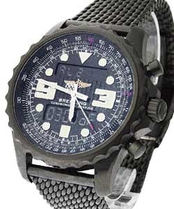 Chronospace  Chronograph in Black Steel On Black Steel Bracelet with Black Dial - Limited