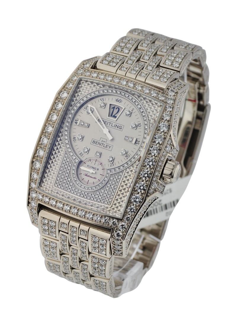 Breitling Bentley Flying B Chronograph in White Gold with Diamond Bezel