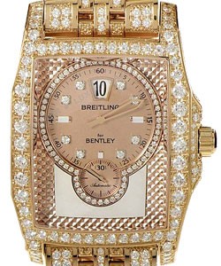 Bentley Flying B Chronograph in Rose Gold with Diamond Bezel On Rose Gold Diamond Bracelet with Rose Gold Diamond Dial