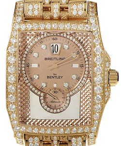 Bentley Flying B Chronograph in Rose Gold with Diamond Bezel On Rose Gold Diamond Bracelet with Rose Gold Diamond Dial