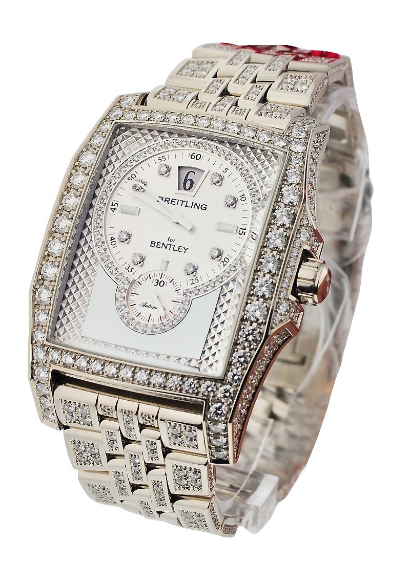 Breitling Bentley Flying B Chronograph in White Gold with Diamond Bezel