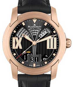 Villeret Single Pusher Moon Phase Chronograph 40mm Automatic in Rose Gold on Brown Crocodile Leather Strap with Silver Opaline Dial
