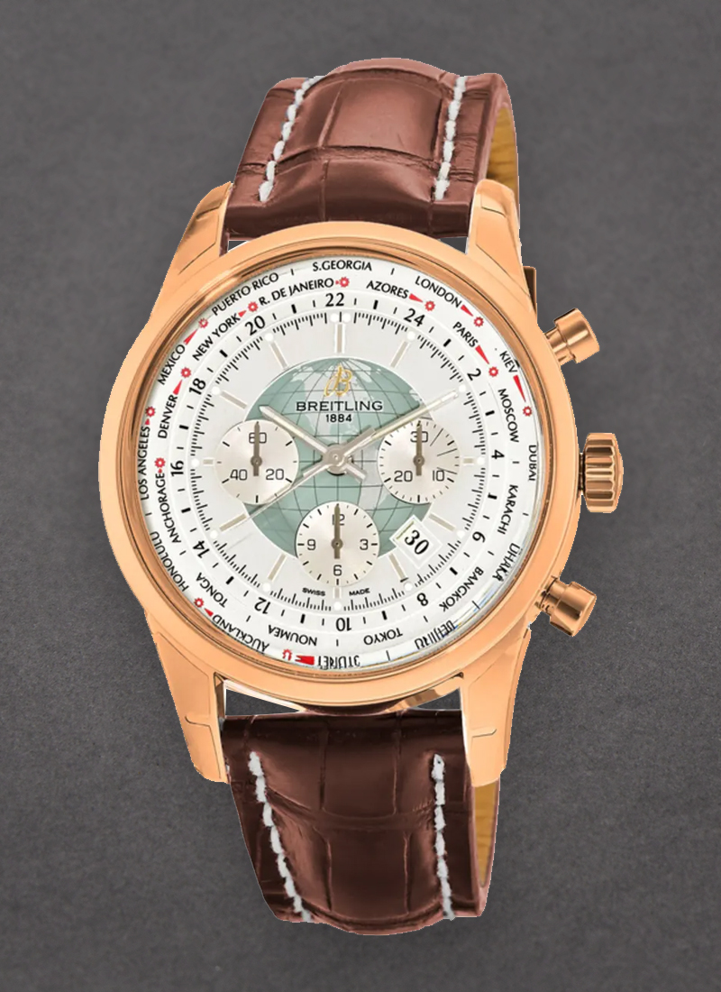 Breitling Transocean Chronograph Unitime Automatic in Rose Gold