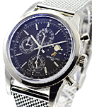 Transocean Chronogprah 1461 in Steel On Steel Bracelet with Black Dial
