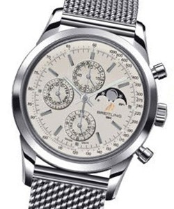 Transocean Chronogprah 1461 Automatic in Steel On Steel bracelet with Silver Dial