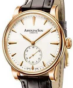 HMS1 40mm in Rose Gold - Limited Edition of 250pcs. on Brown Crocodile Leather Strap with Cream Dial