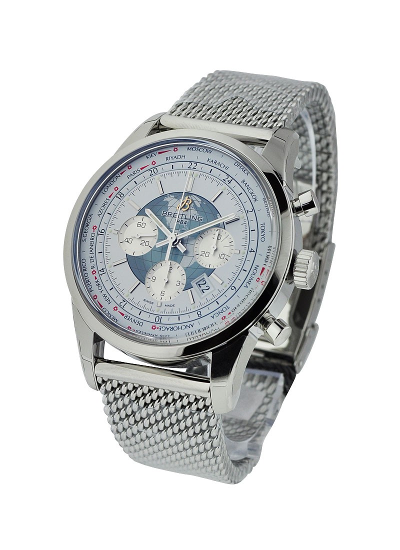 Breitling Transocean Chronograph Unitime in Steel