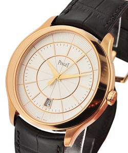 Gouverneur Watch Rose Gold on Leather with Silver Dial