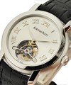 Jules Audemars Tourbillon in White Gold on Black Alligator Leather Strap with Silver Dial