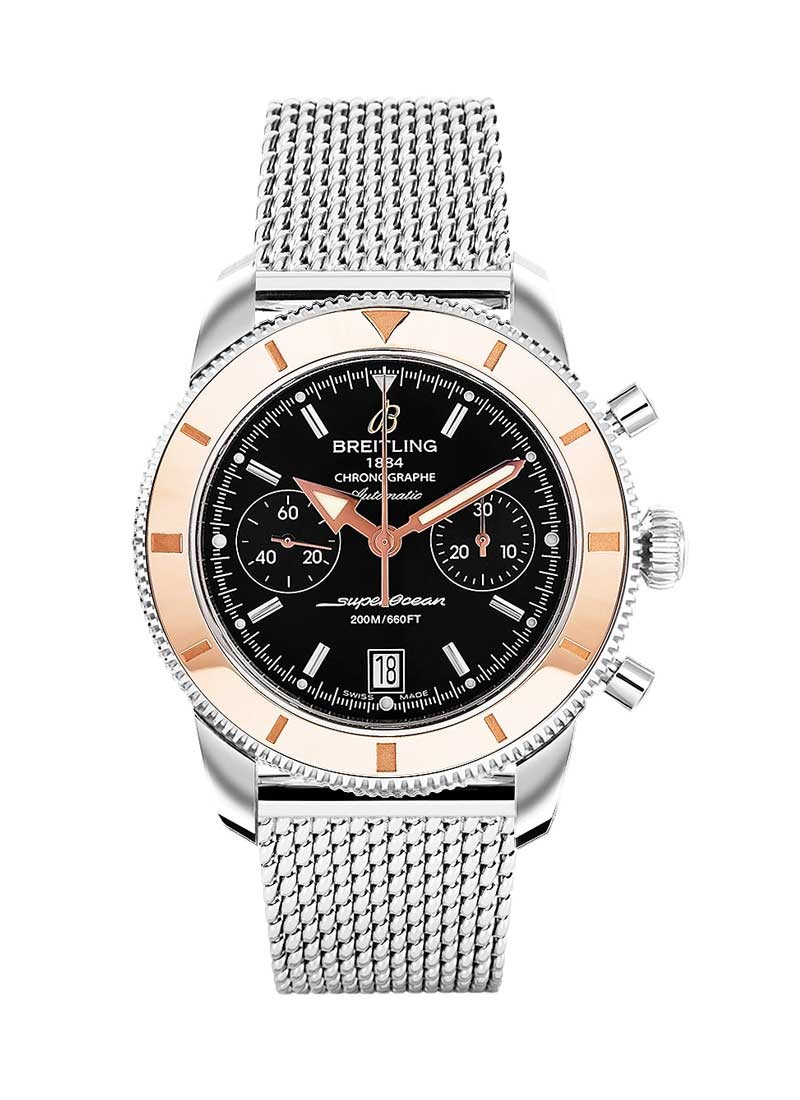 Breitling Superocean Chronographe Heritage 44mm in Steel with Rose Gold Bezel