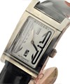 Rettangolo Large Men''''s Automatic in Steel Steel on Strap with White Dial