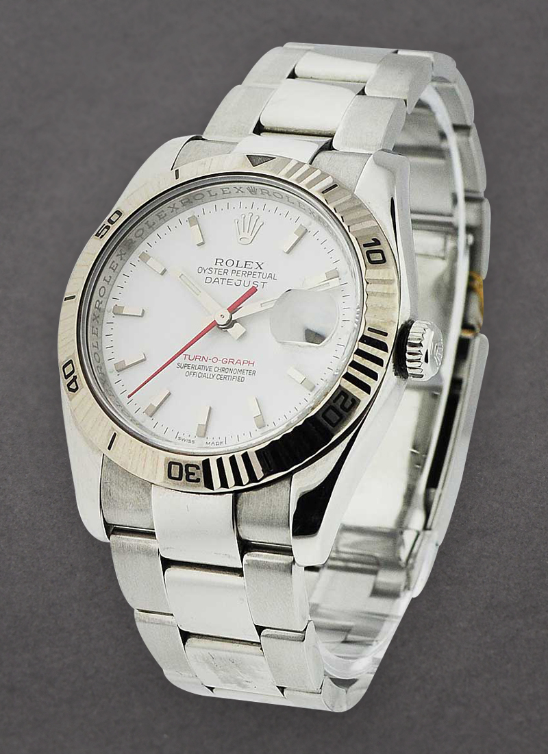 Pre-Owned Rolex Datejust 36mm in Steel with White Gold Turn-O-Graph Bezel