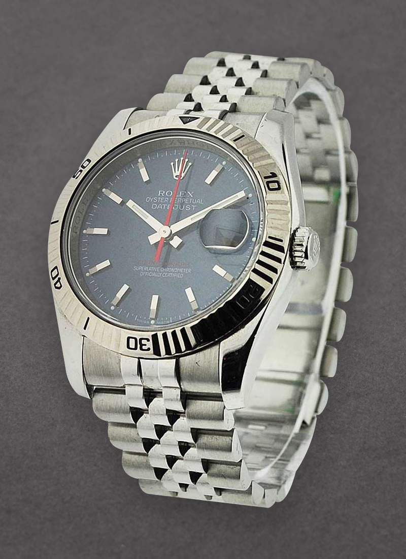 Pre-Owned Rolex Datejust 36mm in Steel with White Gold Turn O Graph Bezel