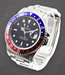 GMT Master Pepsi Ref 16700 in Steel with Red and Blue Bezel on Oyster Bracelet with Black Dial