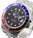 GMT Master Pepsi Ref 16700 in Steel with Red and Blue Bezel on Oyster Bracelet with Black Dial
