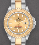 Yacht-Master 29mm in Steel with Yellow Gold Bezel on Oyster Bracelet with Champagne Dial