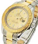 Yacht-Master Large Size 40mm with Yellow Gold Bezel on 2-Tone Oyster Bracelet with Champagne Dial