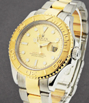 Yacht-Master Large Size 40mm with Yellow Gold Bezel on 2-Tone Oyster Bracelet with Champagne Dial