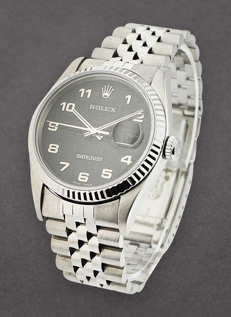 Pre-Owned Rolex Datejust 36mm with White Gold Fluted Bezel