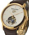 Jules Audemars Grande Date Tourbillon in Rose Gold on Brown Leather Strap with Silver Dial