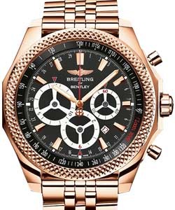 Barnato Racing Red Men's Automatic in Rose Gold On Rose Gold Bracelet with Black Stick Dial