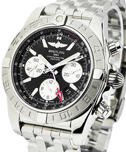 Chronomat GMT 44 Chronograph in Steel On Bracelet with Black Dial