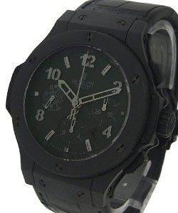 Big Bang Polo de Paris Black Ceramic Case on Gummy Strap with Black Dial
