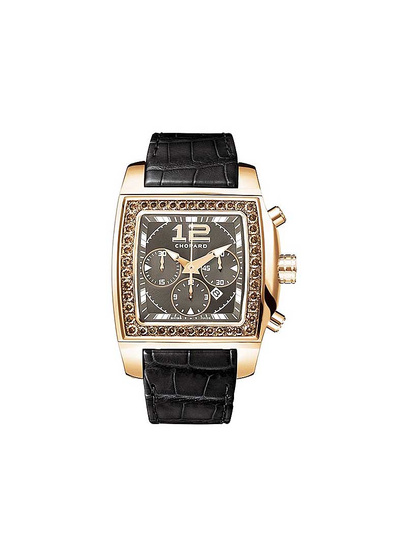 Chopard Two O Ten Large Chronograph in Rose Gold with Diamonds Bezel