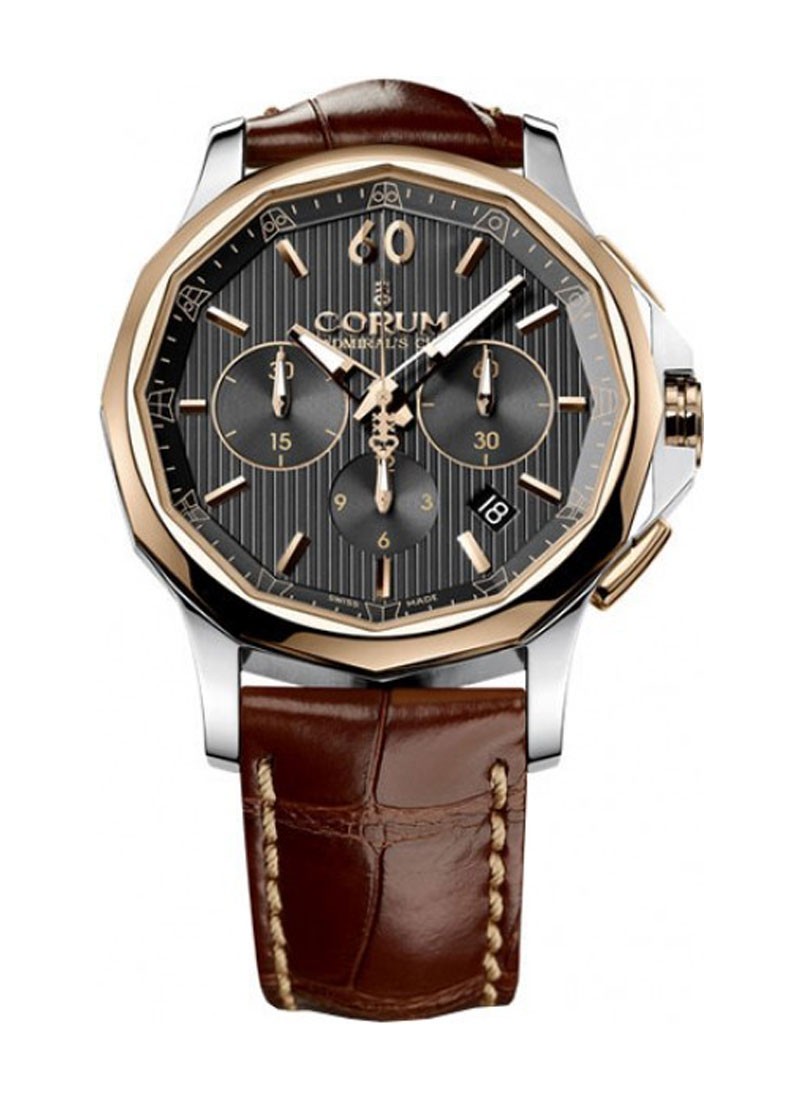 Corum Admiral's Cup Legend Chronograph in Steel with Rose Gold Bezel