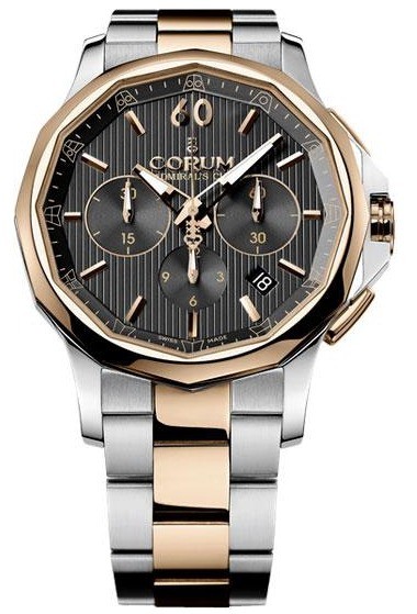 Corum Admiral's Cup Legend 42 Chronograph in Steel with Rose Gold Bezel