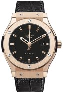Classic Fusion 38mm in Rose Gold on Black Alligator Leather Strap with Black Dial