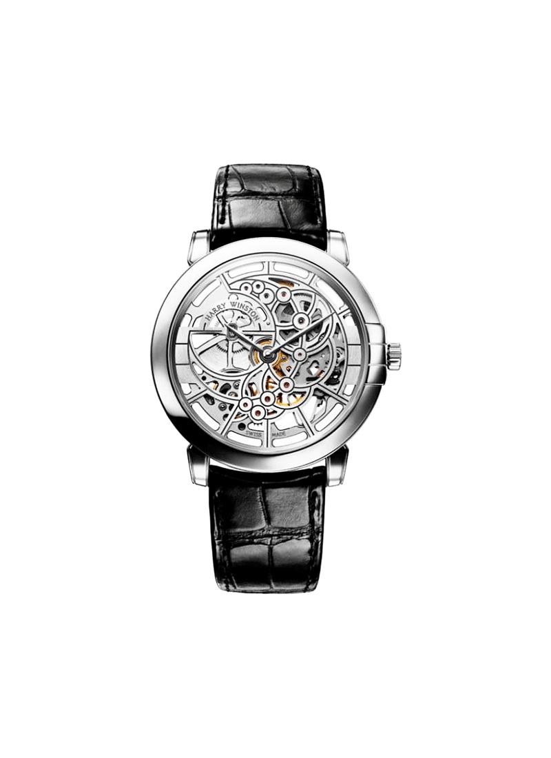 Harry Winston Midnight Skeleton 42mm Automatic in White Gold