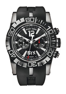 Easy Diver Chronograph Limited Edition 280pcs. Steel on Black Rubber Strap with Black Sunburst Dial