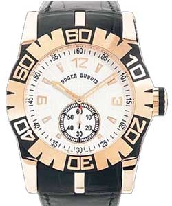 Easy Diver Automatic 46mm in Rose Gold - Limited Edition 28 pcs. on Black Leather Strap with Ivory Dial