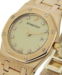 Lady''s ROYAL OAK 18K ROSE GOLD - Very Rare! Rose Gold on Bracelet with Ivory Diamond Dial 