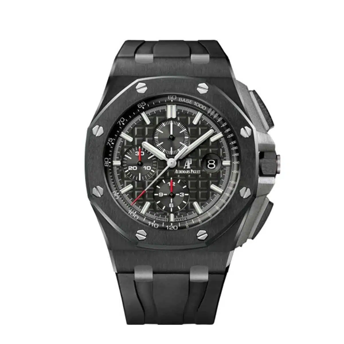 Royal Oak Offshore Chronograph in Black Ceramic with Black Ceramic Bezel on Black Rubber Strap with Black Dial