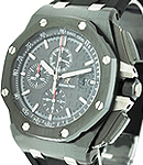 Royal Oak Offshore Chronograph in Black Ceramic with Black Ceramic Bezel on Black Rubber Strap with Black Dial