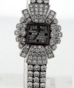 Classiquel in White Gold with Diamond   on Diamond Bracelet with Pave Diamond Dial