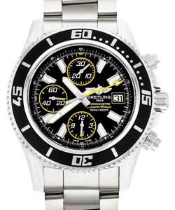 Superocean AbyssChronograph II Automatic in Steel on Steel Bracelet with Black Dial