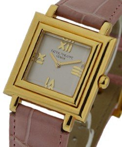 Gondolo Ladies  25mm Size Yellow Gold with Silver Dial