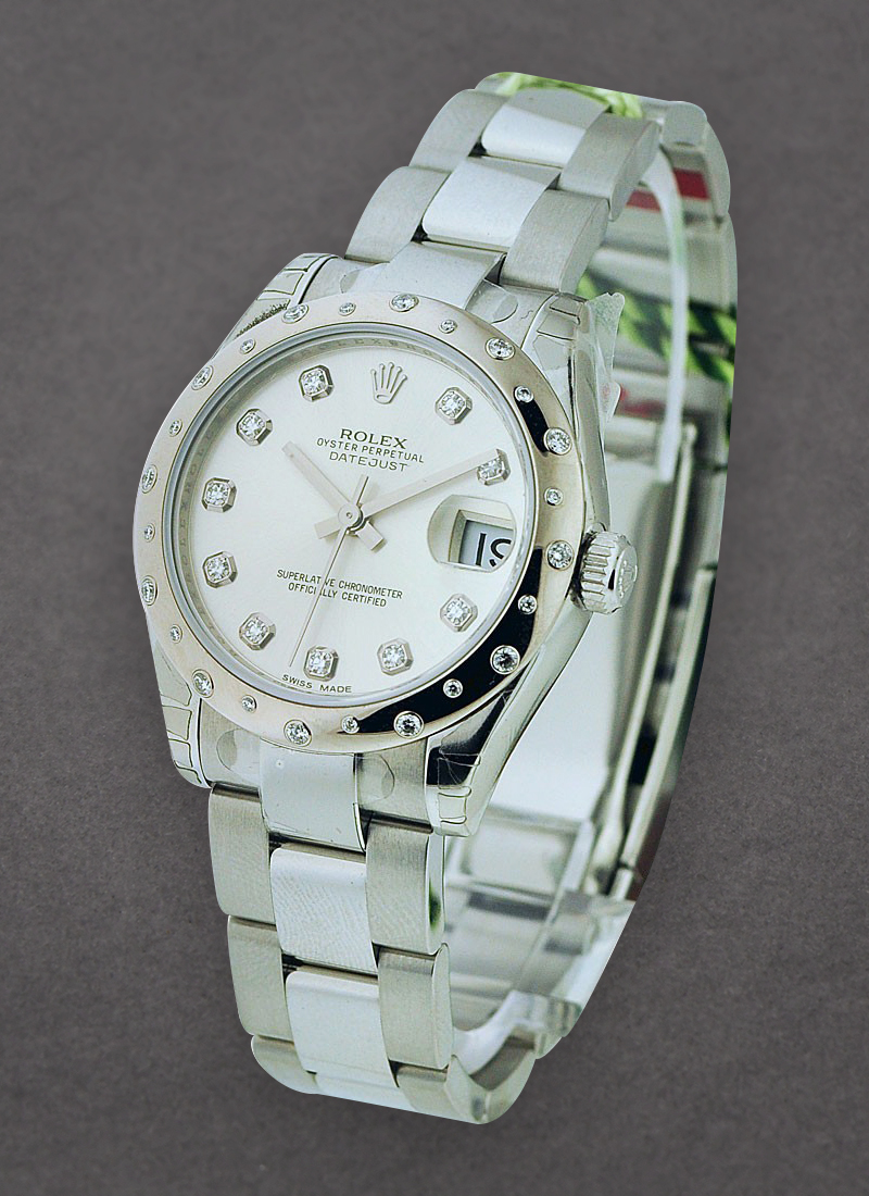 Rolex Unworn Datejust in Steel with 24 Diamond Bezel 