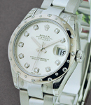 Datejust in Steel with 24 Diamond Bezel  on Steel Oyster Bracelet with MOP Diamond Dial