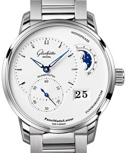 Quintessentials PanoMaticLunar Moonphase Indicator 40mm Automatic in Steel on Stainless Steel Bracelet with Silver Dial