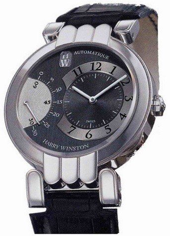 Premier Excenter 37mm Automatic in White Gold on Black Crocodile Leather Strap with Black Dial