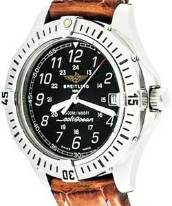 Colt Superocean Me's Automatic in Steel Steel on Brown CrocodileStrap  with Black Dial