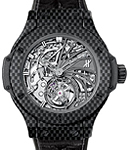 Carbon Minute Repeater Tourbillon in Carbon Fiber on Black Leather Strap with Skeleton Grey Dial -  Limited Edition 20pcs