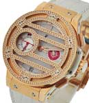 Costa Smeralda Big Bang with Diamond Bezel Porto Cervo - Limited Edition to 100 pcs. Rose Gold on White Rubber Strap with White Dial